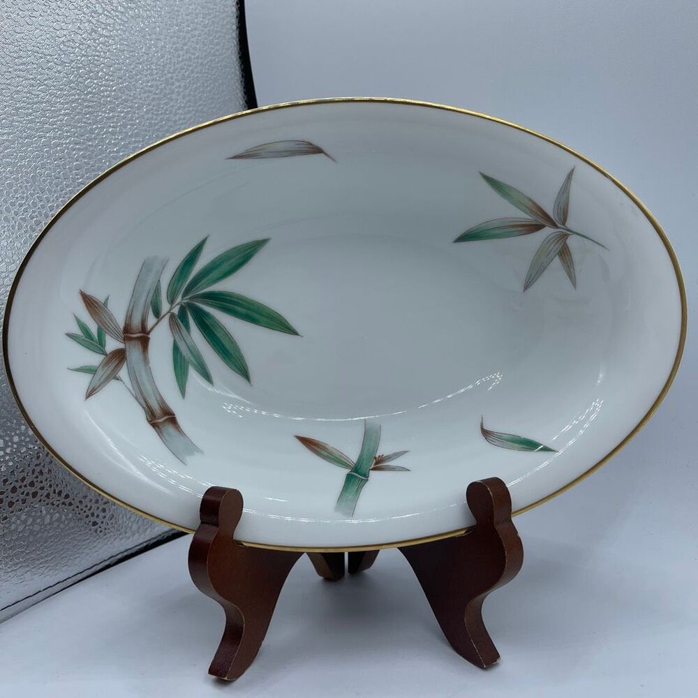 Noritake Canton # 5027 oval serving bowl bamboo.